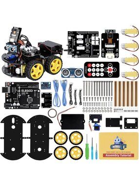 Smart Robot Car Kit V4 with Camera, Arduino Compatible, DIY Robotics Project